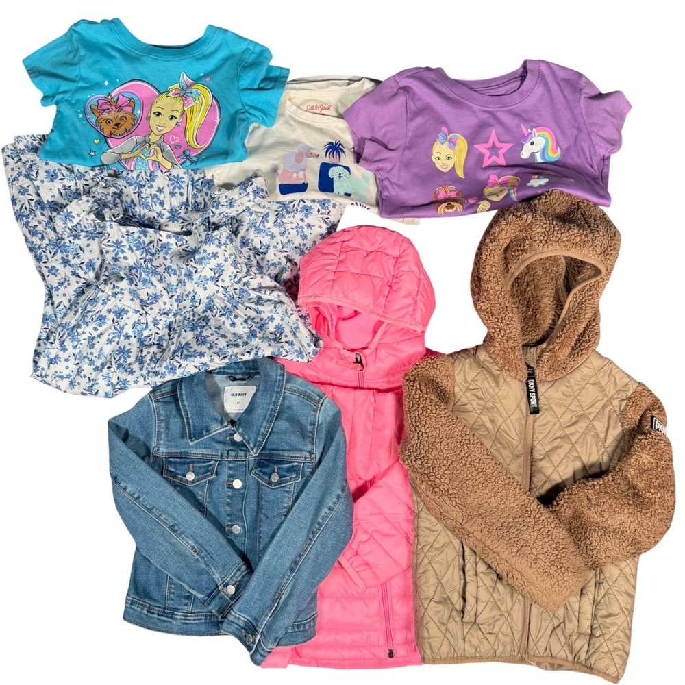 Girls Clothing Lot 7 Pc Size 4/5 5 5/6 XS DKNY Old Navy Cat & Jack